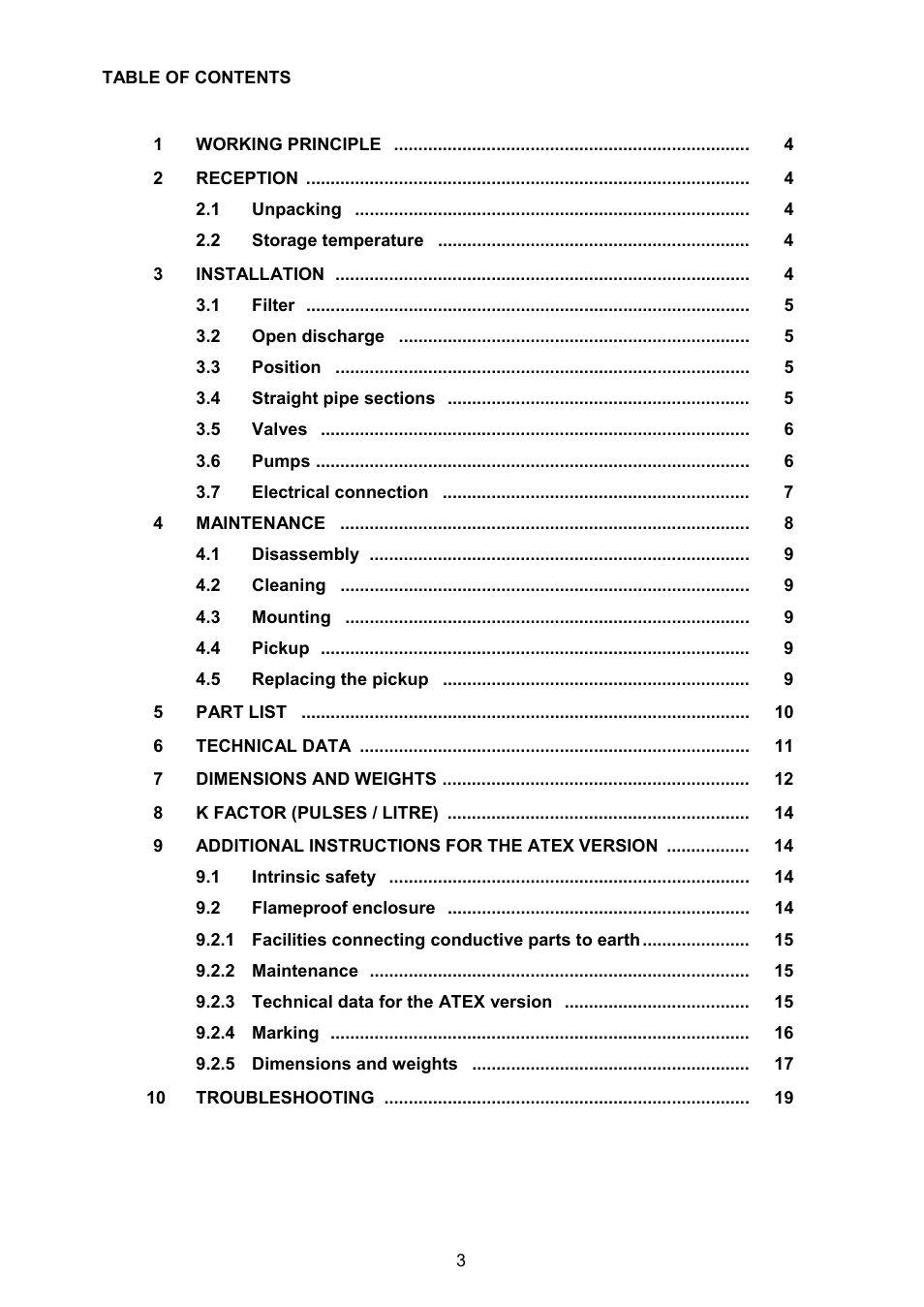 Tecfluid TM Series User Manual | Page 3 / 20