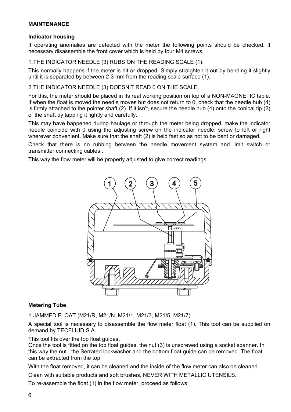 Tecfluid M21 Series User Manual | Page 6 / 8