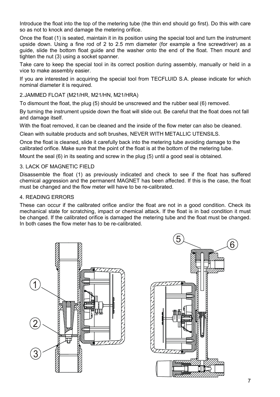 Tecfluid M21 Series User Manual | Page 7 / 8