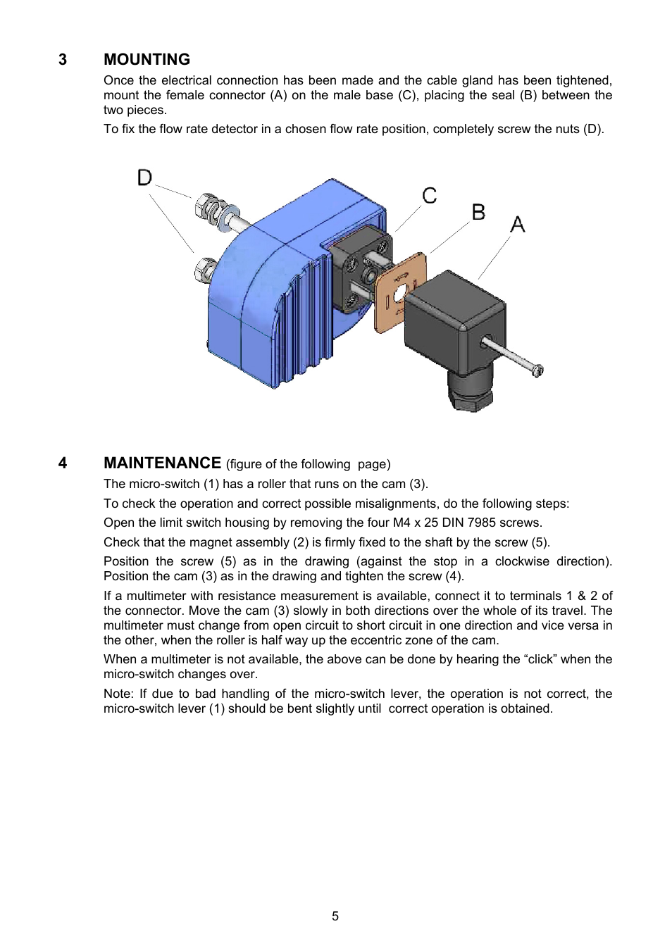 Mounting, Maintenance | Tecfluid AMM For 6000 Series User Manual | Page 5 / 8