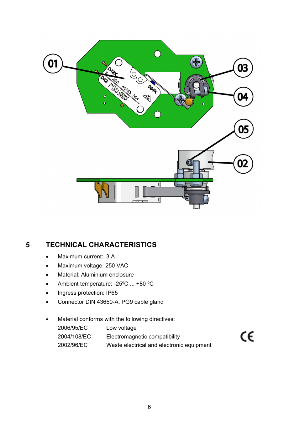 Technical characteristics | Tecfluid AMM For 6000 Series User Manual | Page 6 / 8