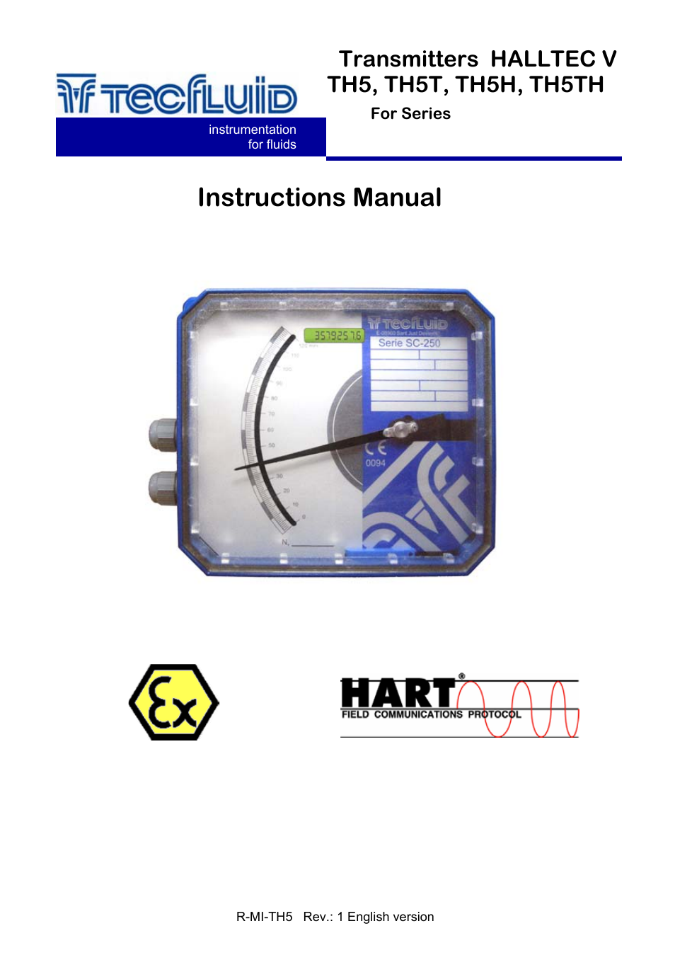 Tecfluid TH5 For DP Series User Manual | 12 pages