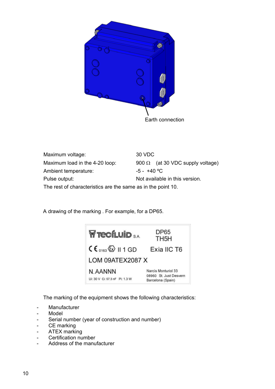 Tecfluid TH5 For DP Series User Manual | Page 10 / 12