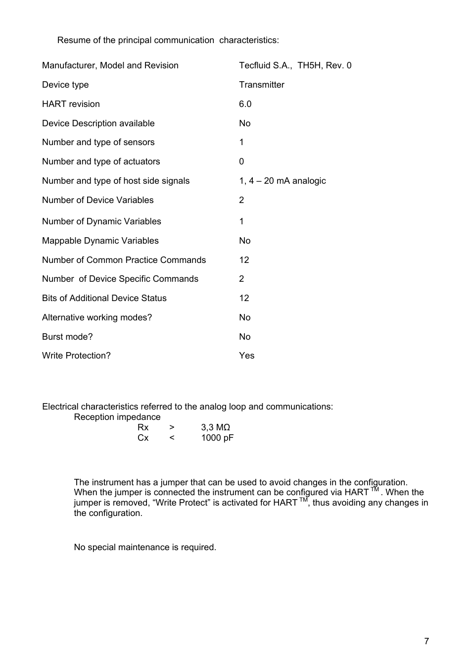 Tecfluid TH5 For DP Series User Manual | Page 7 / 12