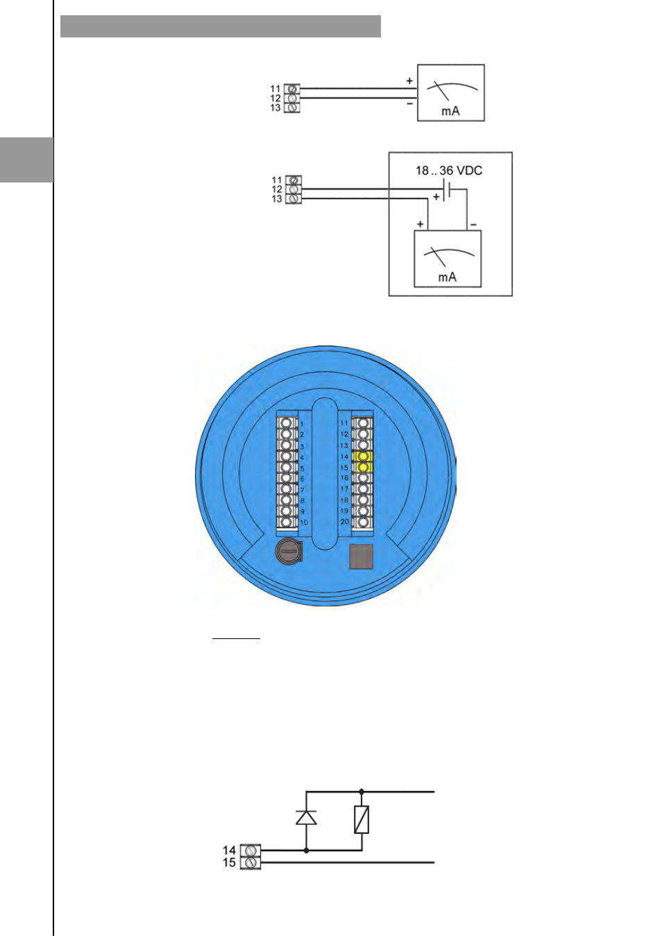 5 pulse output wiring | Tecfluid MX4 For FLOMAT Series User Manual | Page 20 / 56