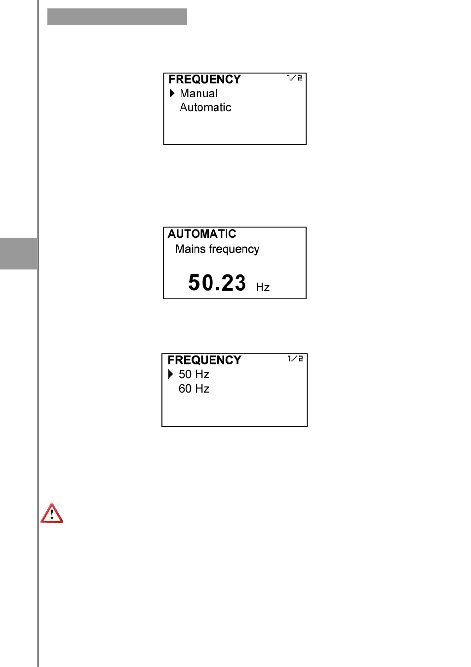 3 mains frequency, 4 coil current | Tecfluid MX4 For FLOMAT Series User Manual | Page 32 / 56