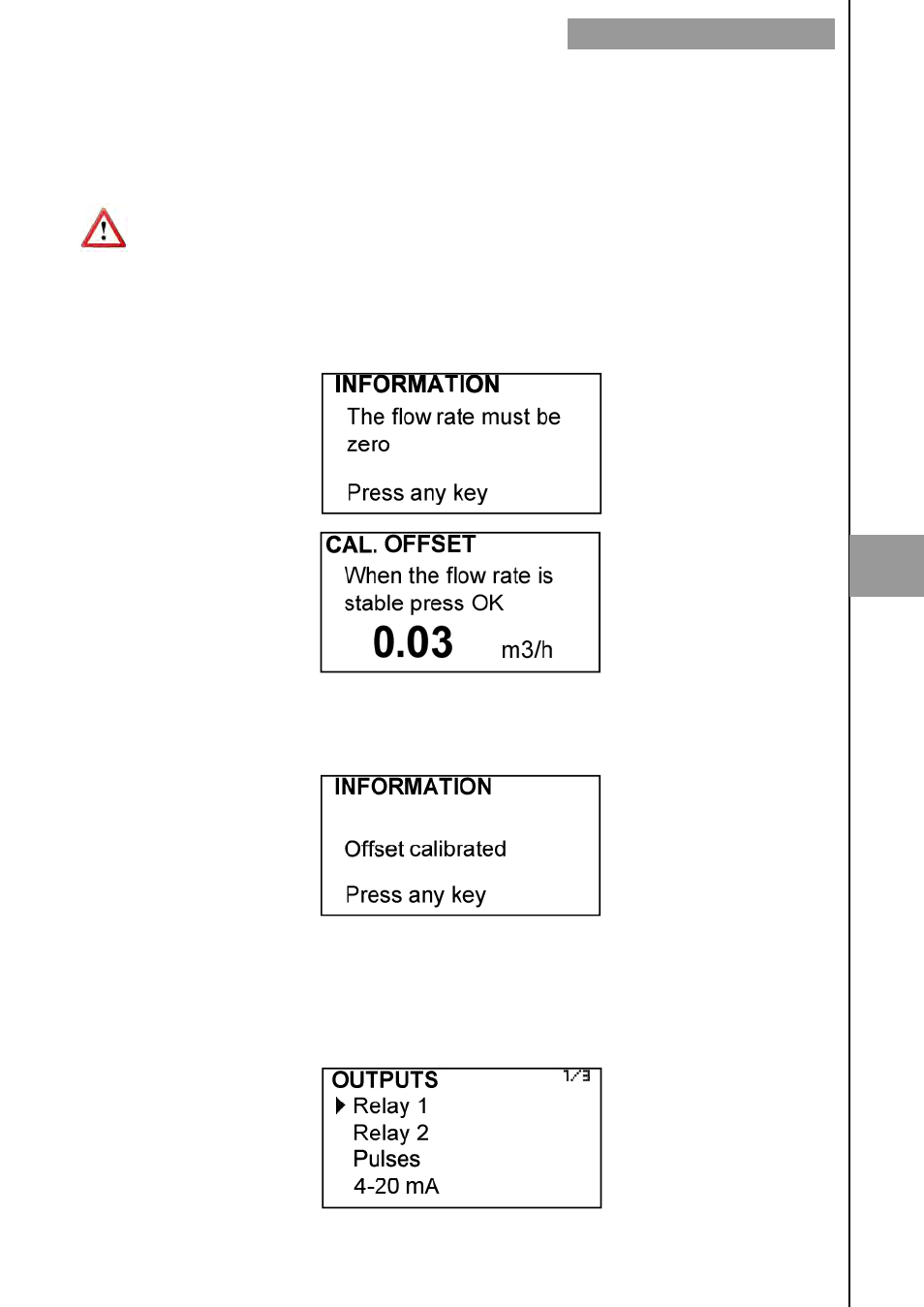 5 offset, 5 outputs, 1 relay 1 and relay 2 | Tecfluid MX4 For FLOMAT Series User Manual | Page 37 / 56