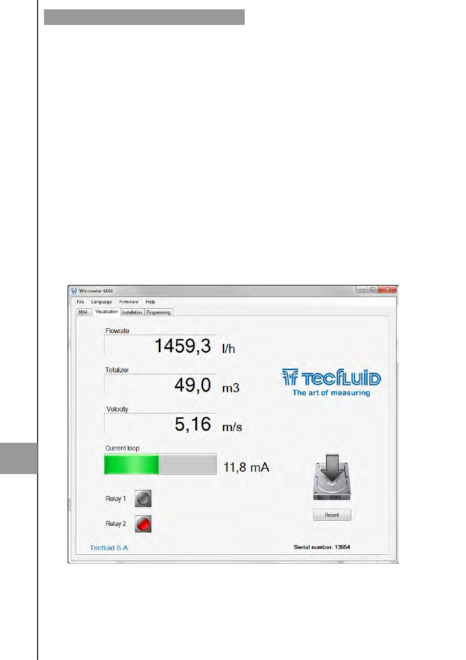 4 visualization | Tecfluid MX4 For FLOMAT Series User Manual | Page 48 / 56