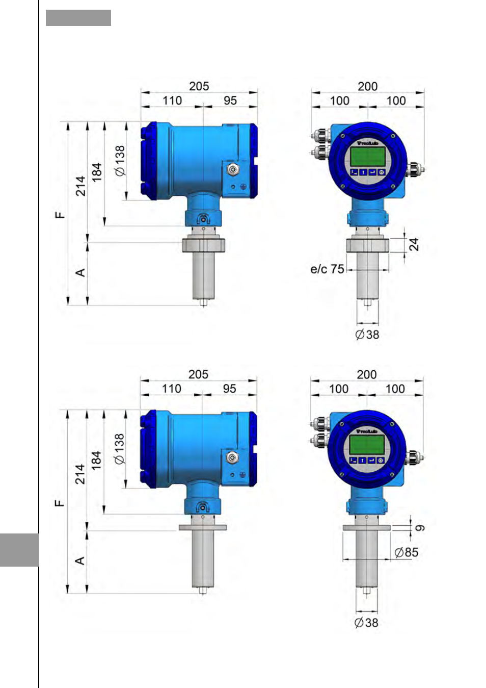 Dimensions | Tecfluid MX4 For FLOMAT Series User Manual | Page 52 / 56