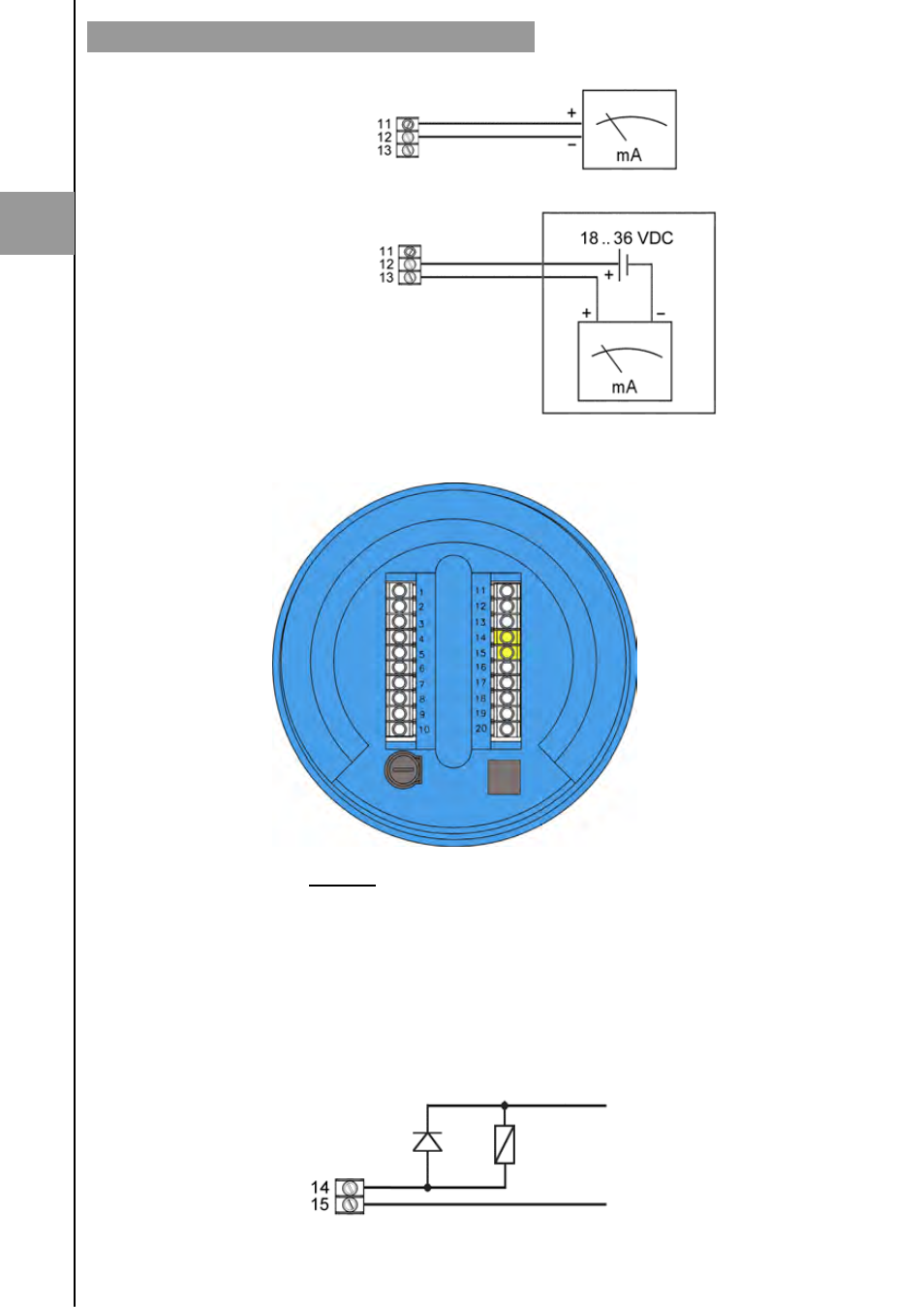 5 pulse output wiring | Tecfluid MX4 For FLOMID Series User Manual | Page 20 / 64
