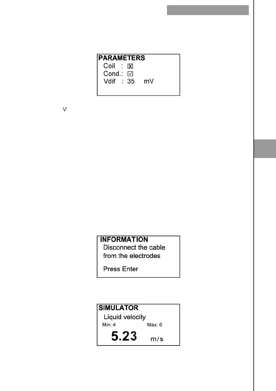 1 parameters, 2 simulator | Tecfluid MX4 For FLOMID Series User Manual | Page 31 / 64