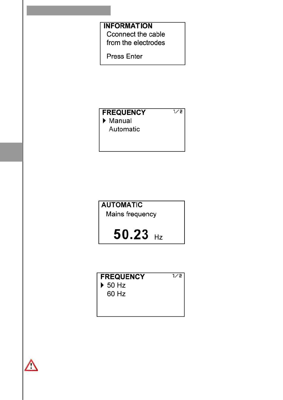 3 mains frequency, 4 coil current | Tecfluid MX4 For FLOMID Series User Manual | Page 32 / 64