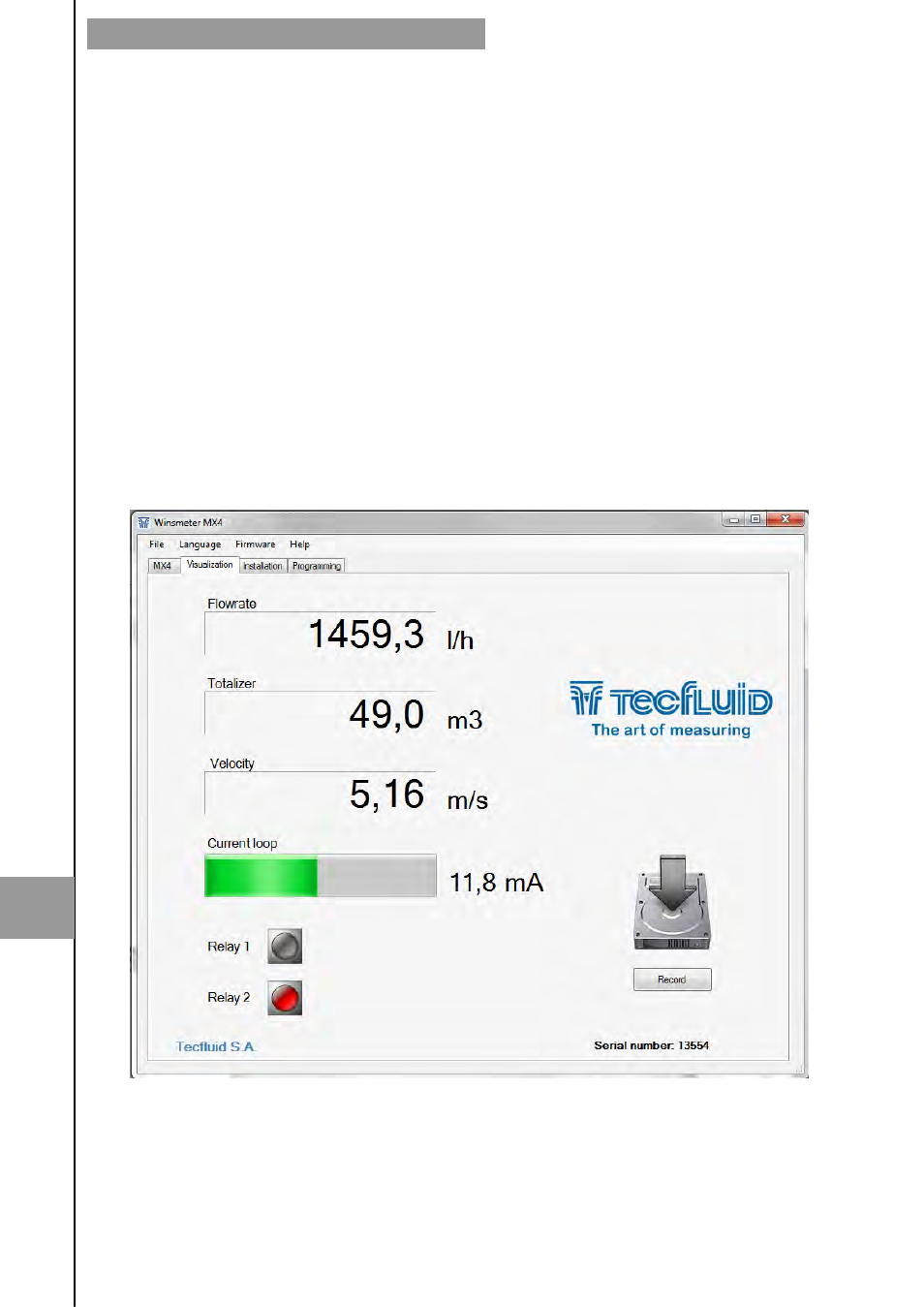 4 visualization | Tecfluid MX4 For FLOMID Series User Manual | Page 48 / 64