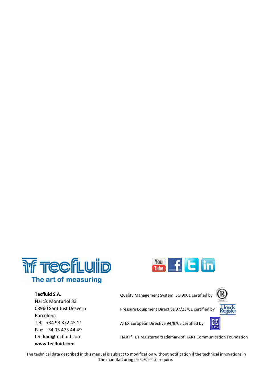 Tecfluid MX4 For FLOMID Series User Manual | Page 64 / 64
