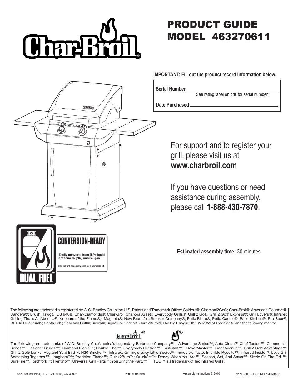 Char-Broil 463270611 User Manual | 28 pages