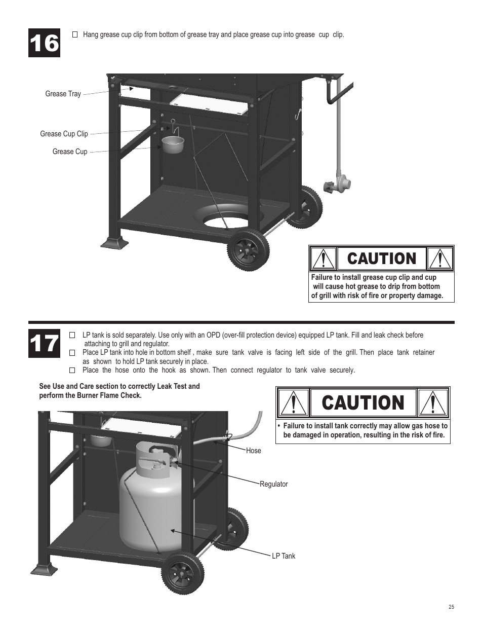 Caution | Char-Broil 463210511 User Manual | Page 25 / 32