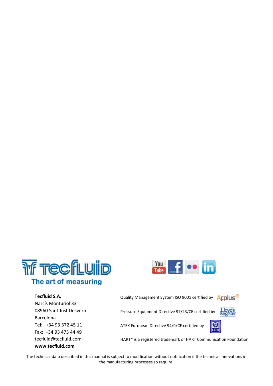 Tecfluid LU Series User Manual | Page 28 / 28