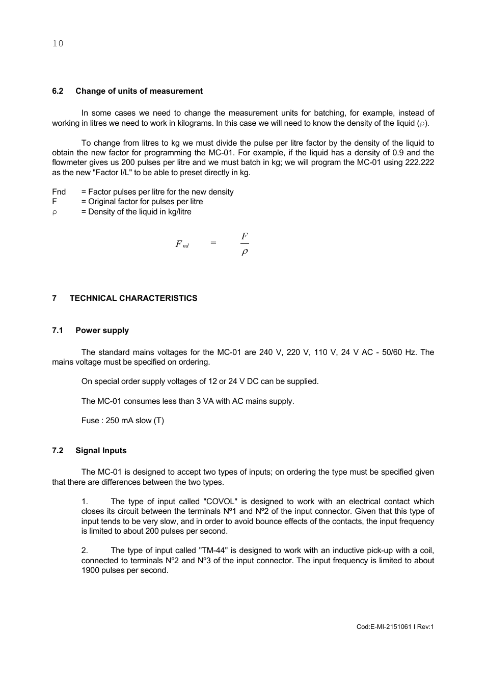 Tecfluid MC-01 User Manual | Page 10 / 12