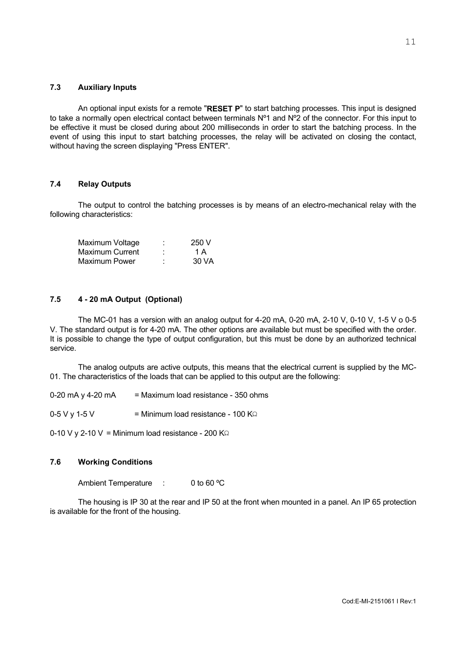 Tecfluid MC-01 User Manual | Page 11 / 12