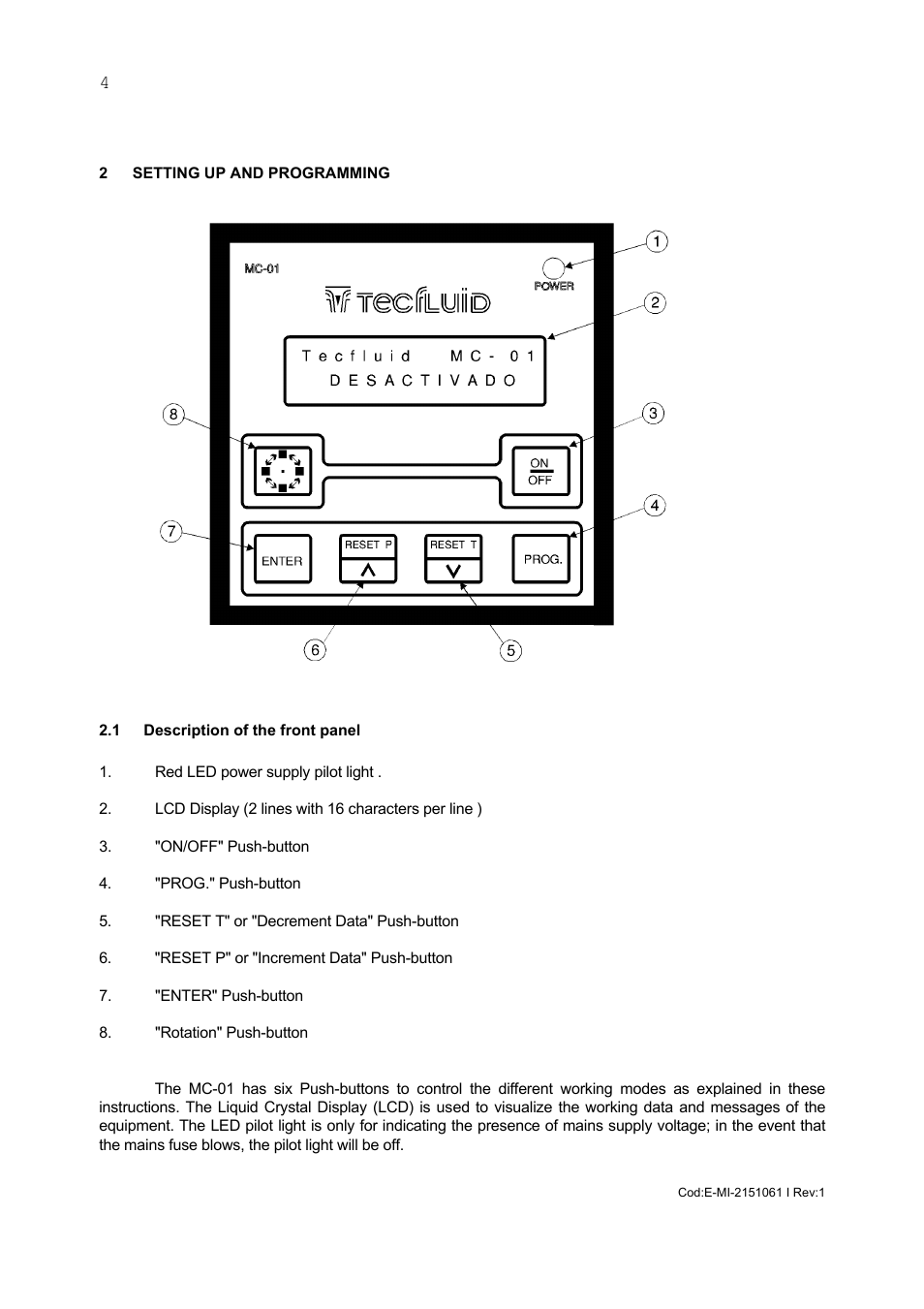 Tecfluid MC-01 User Manual | Page 4 / 12