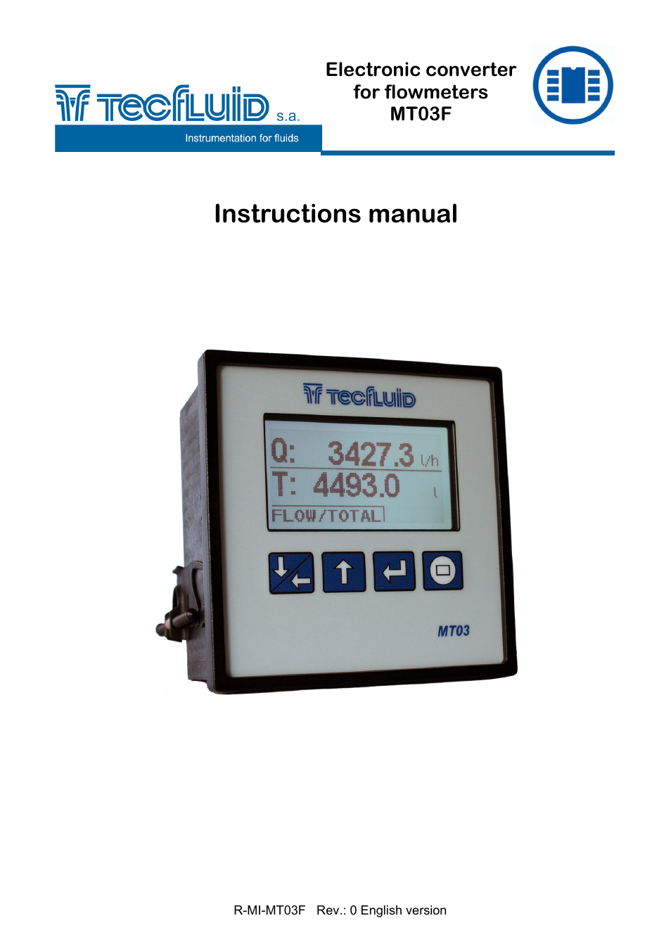 Tecfluid MT03F User Manual | 40 pages