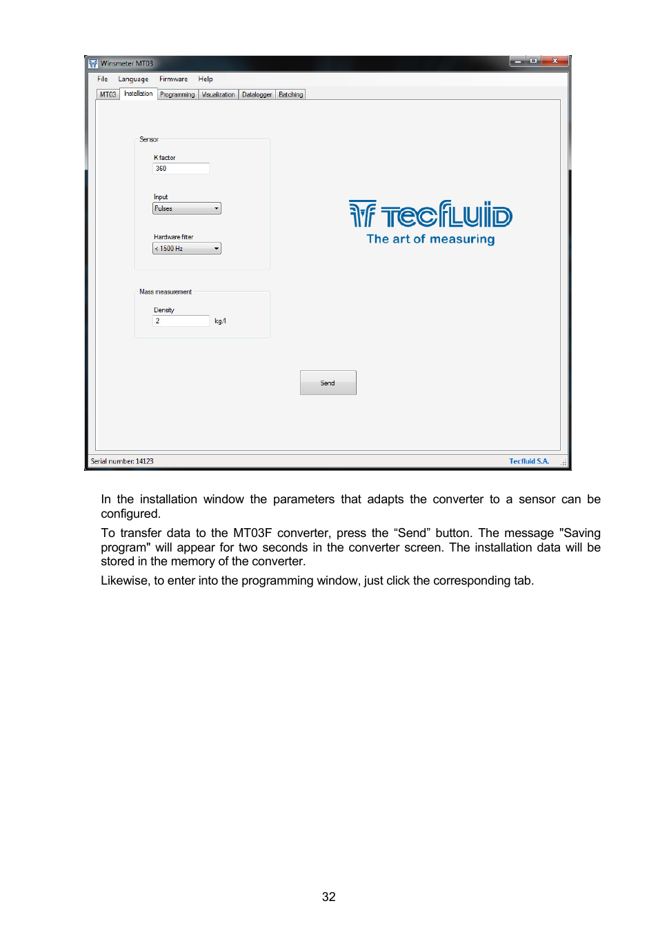 Tecfluid MT03F User Manual | Page 32 / 40