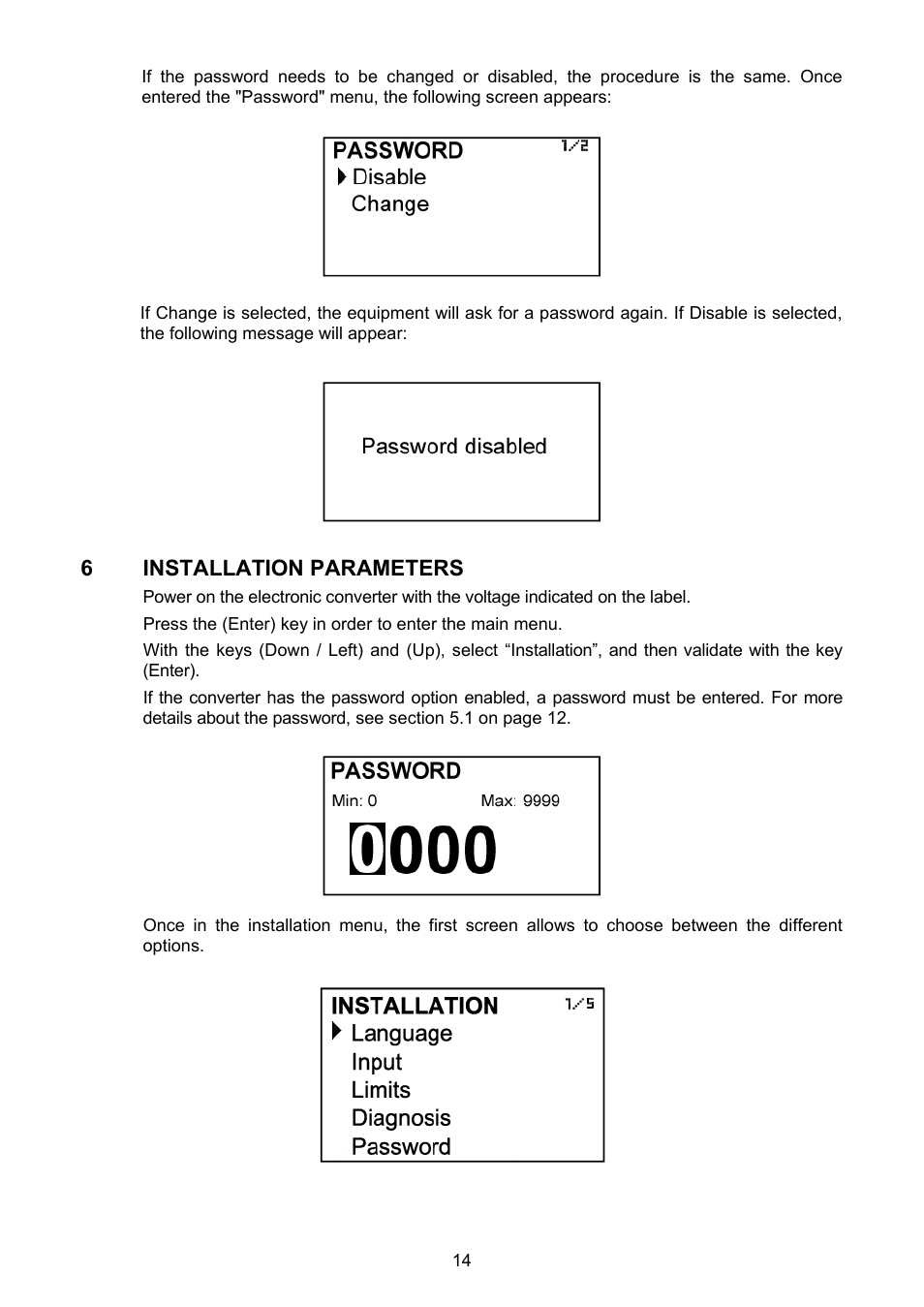 Installation parameters | Tecfluid MT03L User Manual | Page 14 / 32