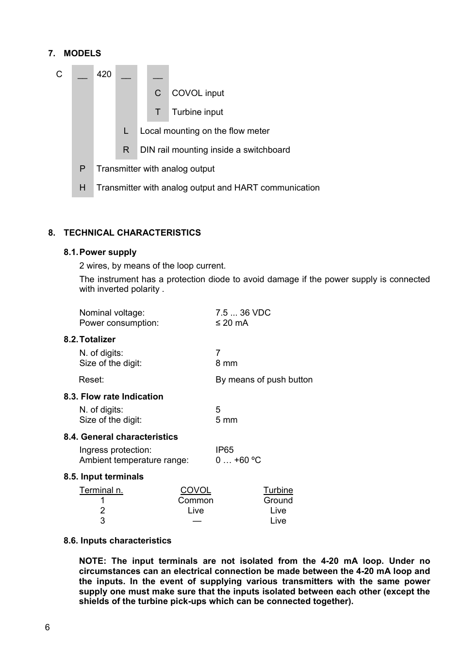 Tecfluid CP420L User Manual | Page 6 / 8