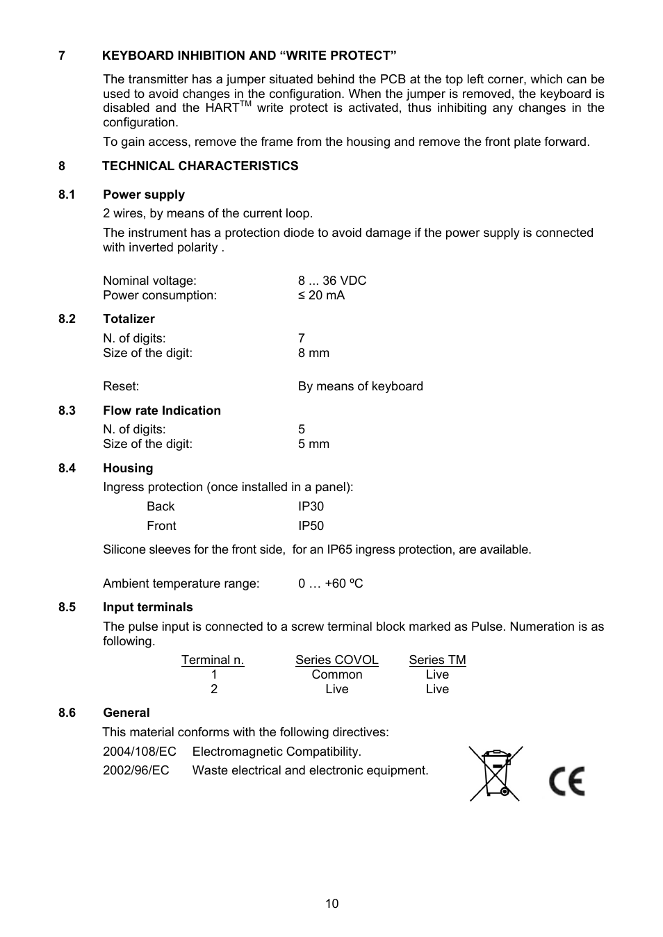 Tecfluid CP420P User Manual | Page 10 / 12