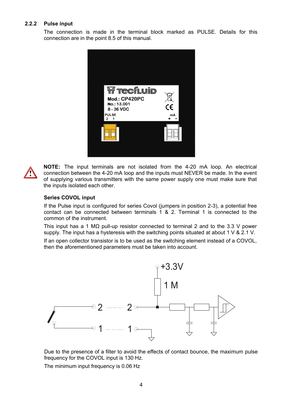 Tecfluid CP420P User Manual | Page 4 / 12