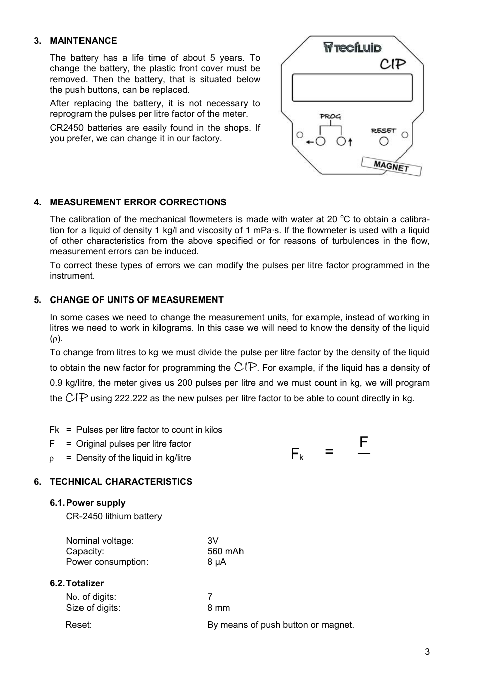 Ρf = f | Tecfluid CIP User Manual | Page 3 / 4