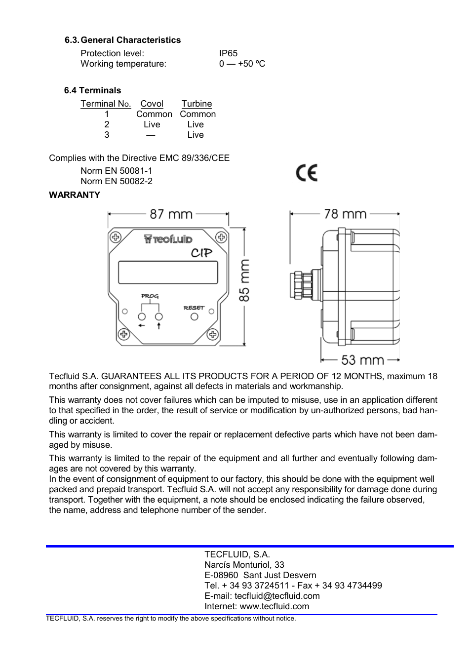 Tecfluid CIP User Manual | Page 4 / 4