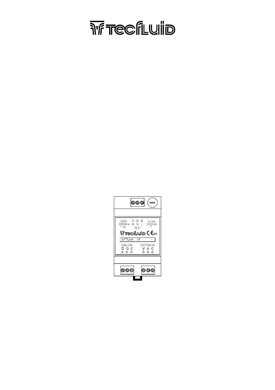 Tecfluid APTM44 User Manual | 6 pages