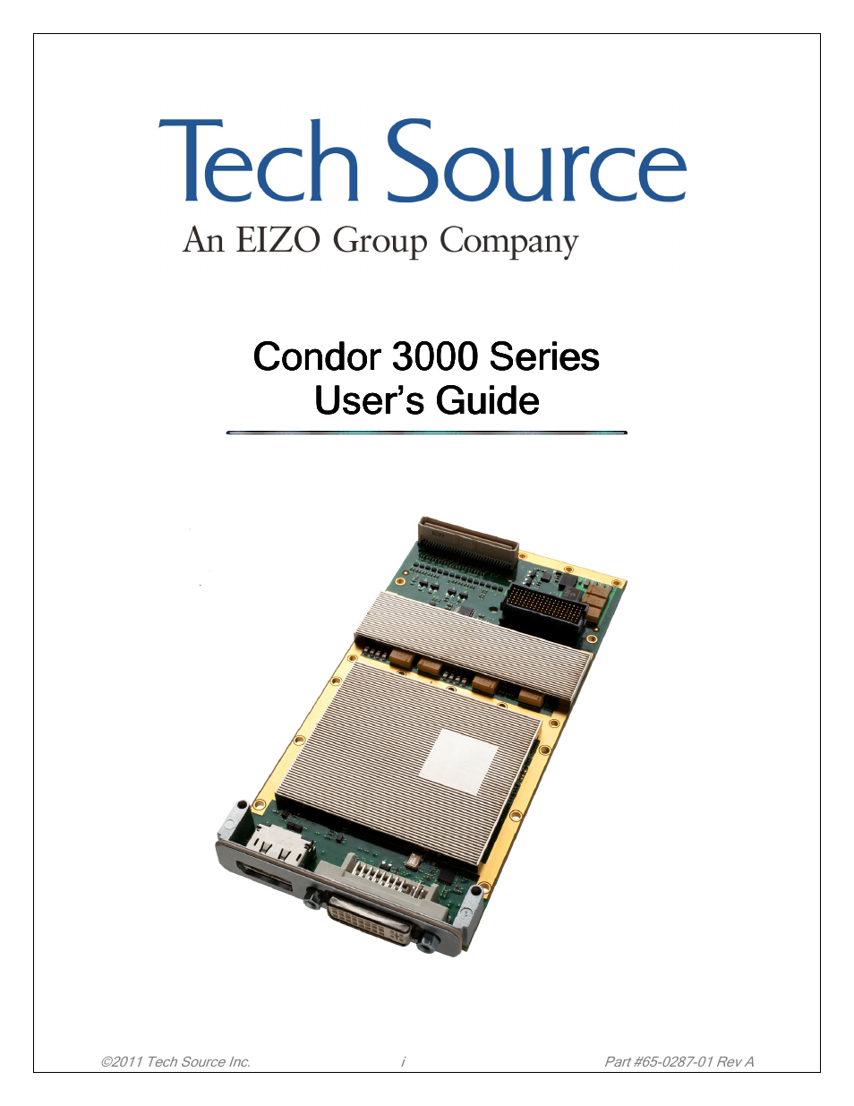 Tech Source Condor 3000 Series User Manual | 11 pages