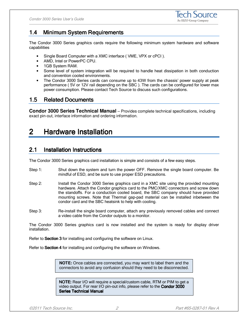 Tech Source Condor 3000 Series User Manual | Page 5 / 11