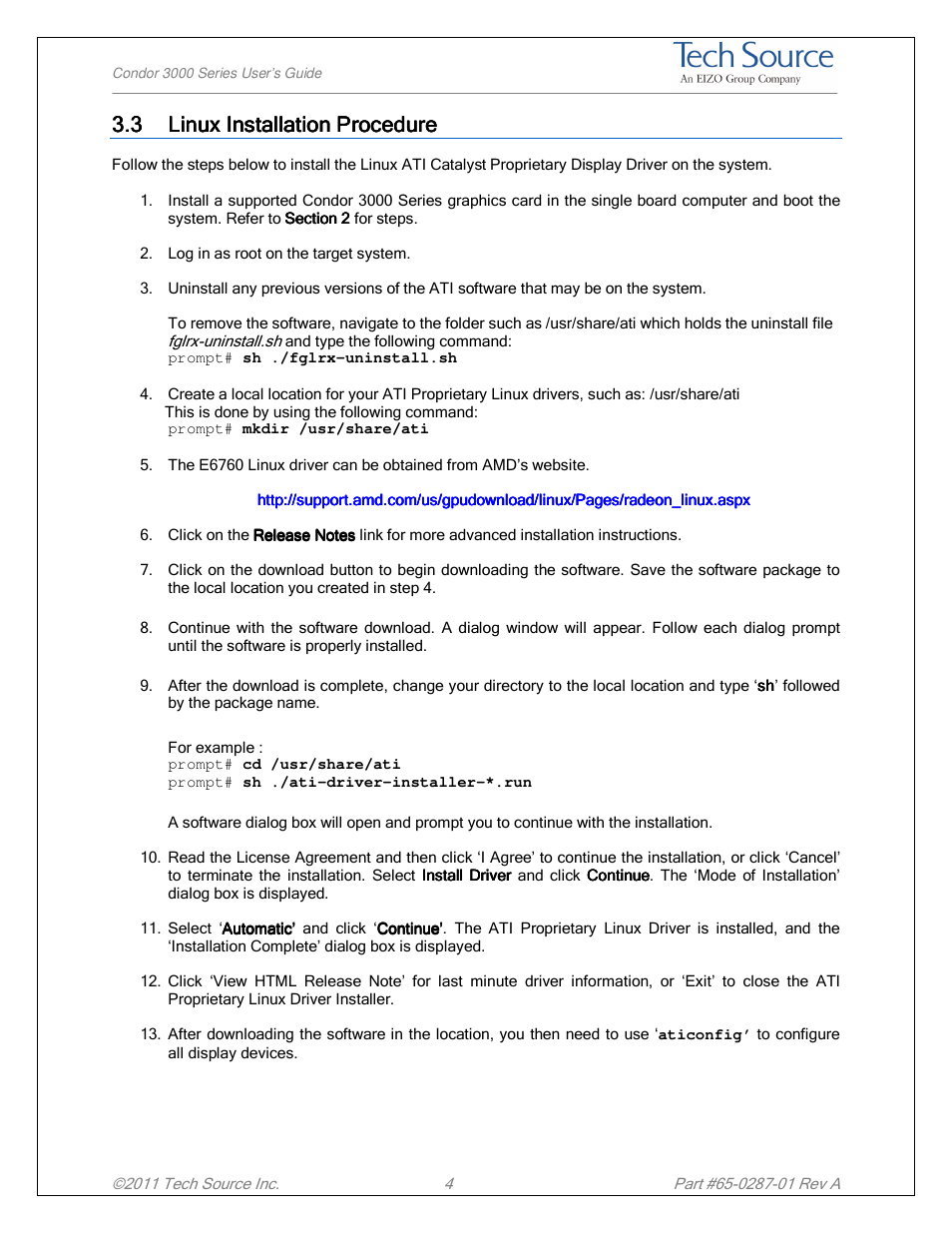 Tech Source Condor 3000 Series User Manual | Page 7 / 11