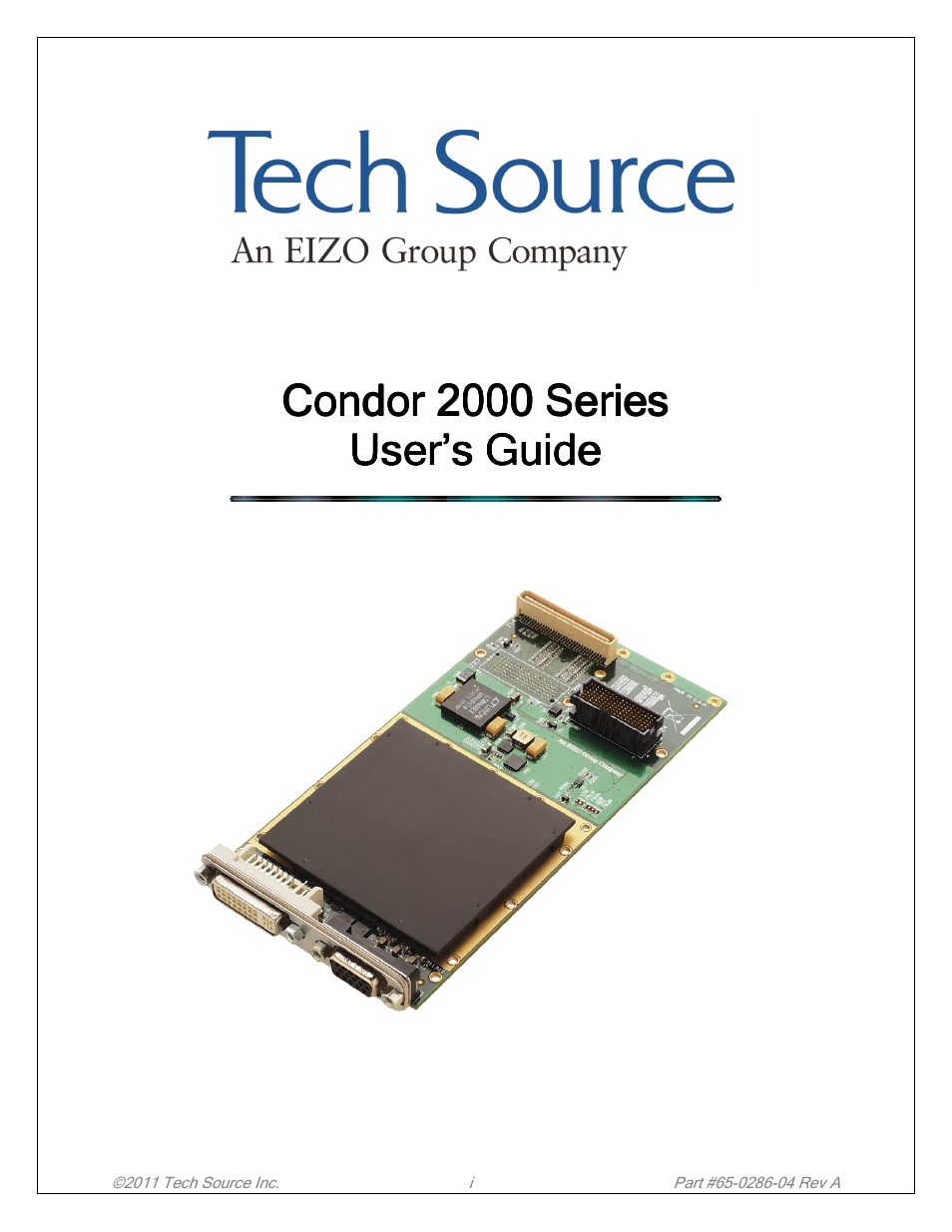 Tech Source Condor 2000 Series User Manual | 12 pages