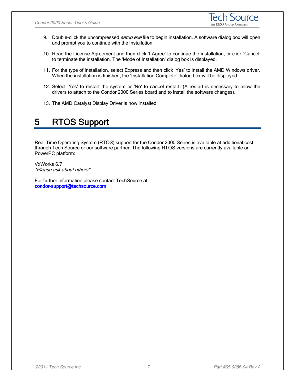 Tech Source Condor 2000 Series User Manual | Page 10 / 12