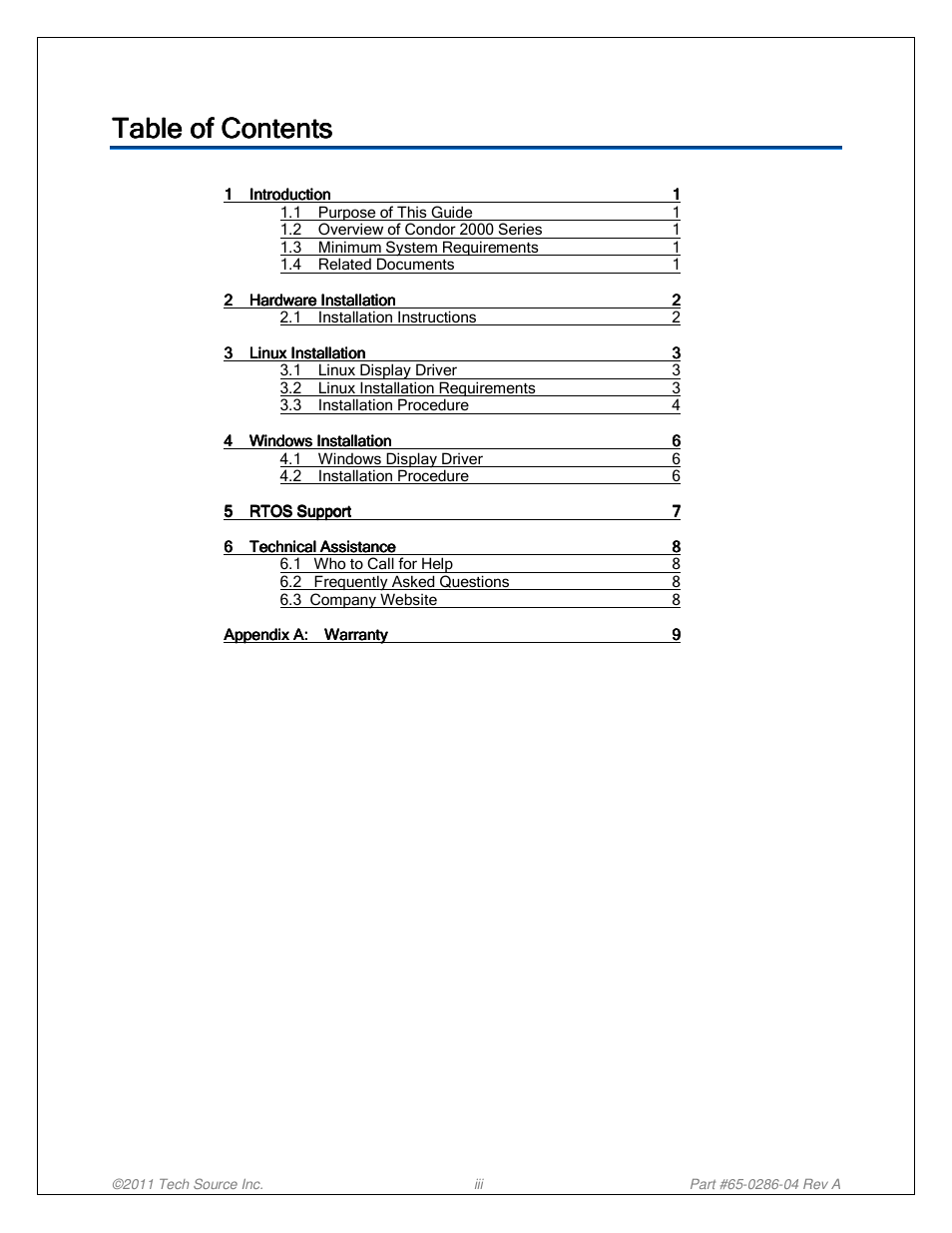 Tech Source Condor 2000 Series User Manual | Page 3 / 12