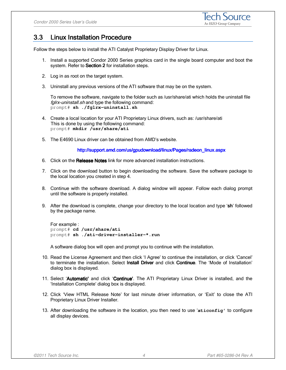 Tech Source Condor 2000 Series User Manual | Page 7 / 12