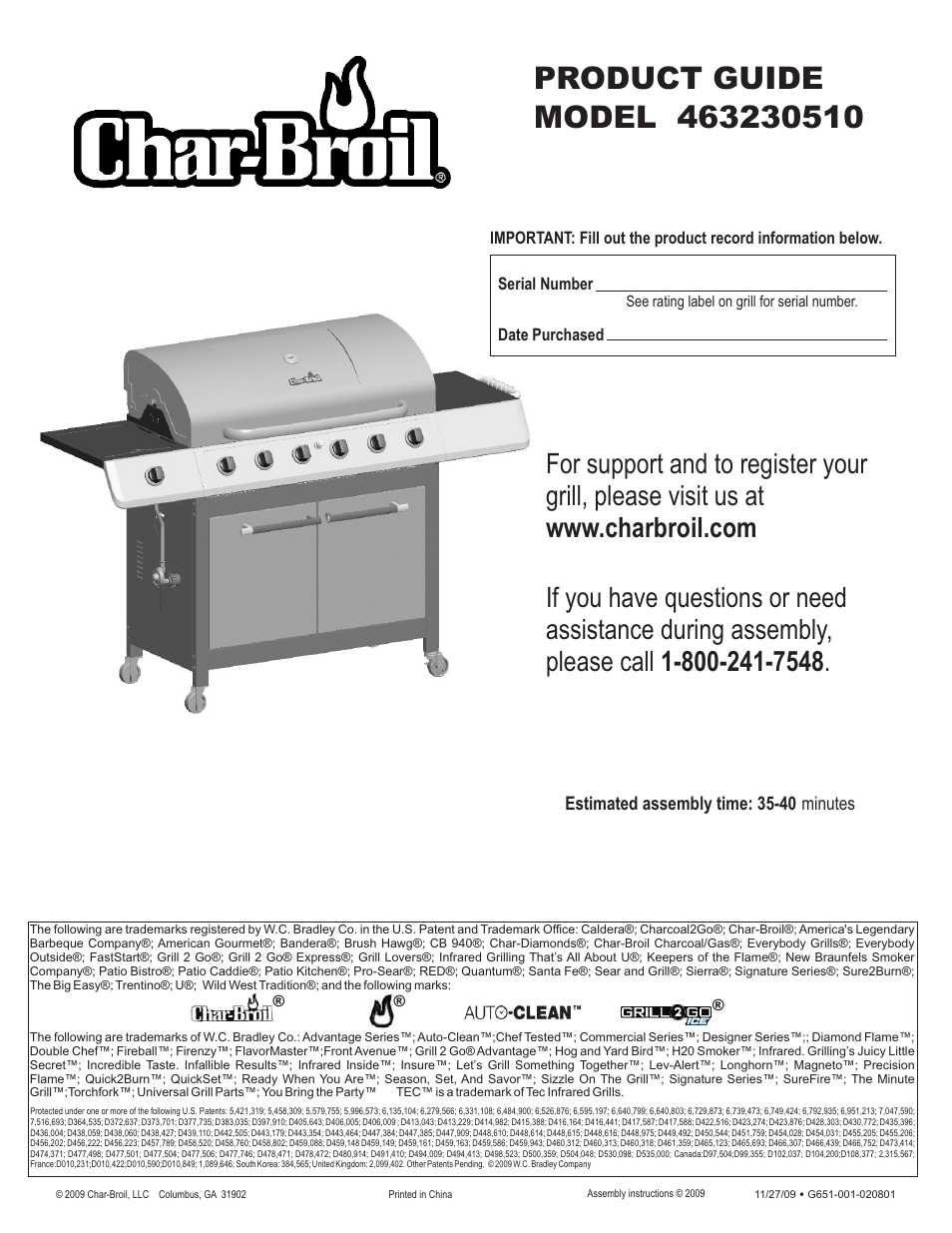 Char-Broil 463230510 User Manual | 32 pages