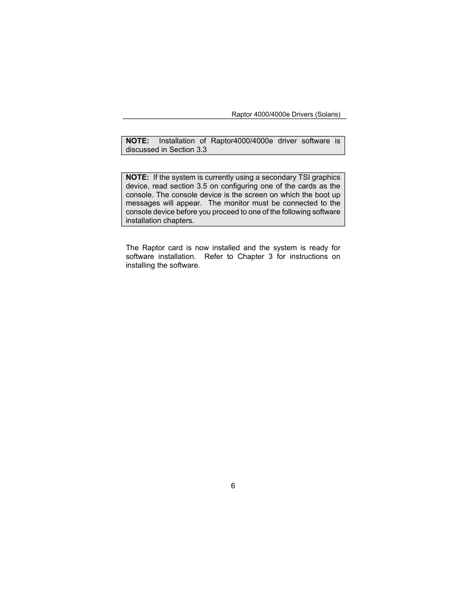 Tech Source Raptor 4000 (for Solaris) User Manual | Page 10 / 41