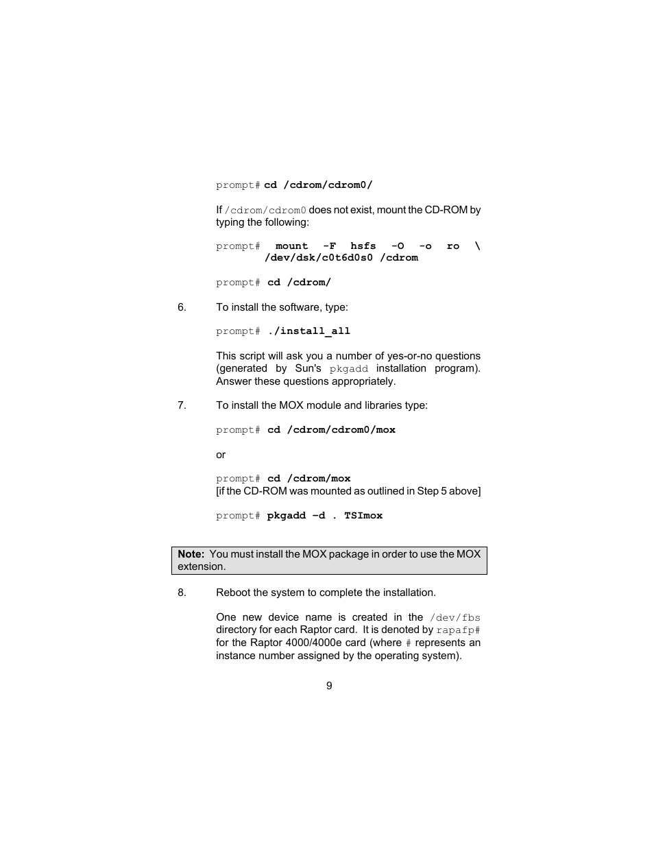 Tech Source Raptor 4000 (for Solaris) User Manual | Page 13 / 41