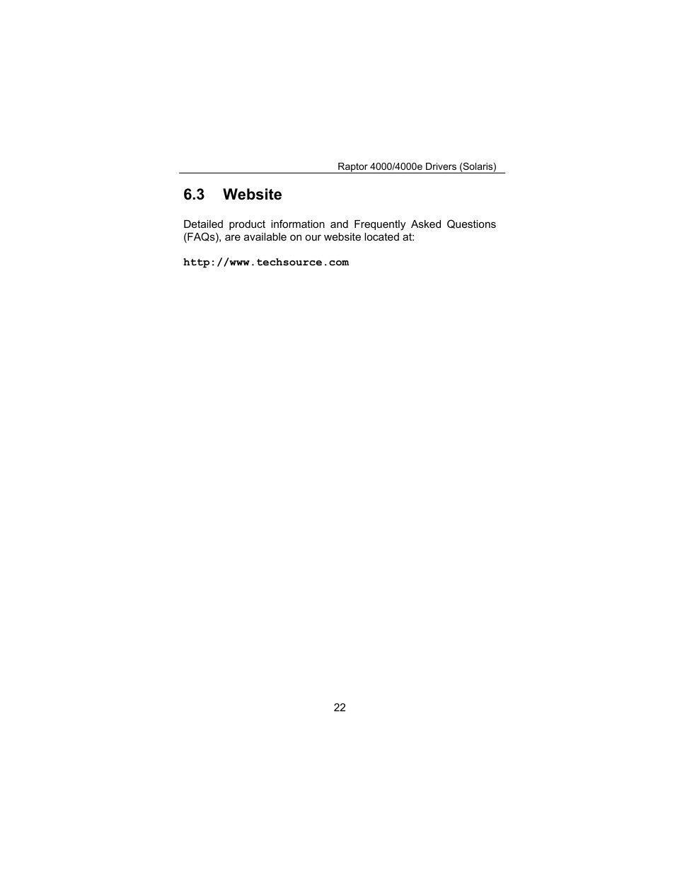 3 website | Tech Source Raptor 4000 (for Solaris) User Manual | Page 26 / 41