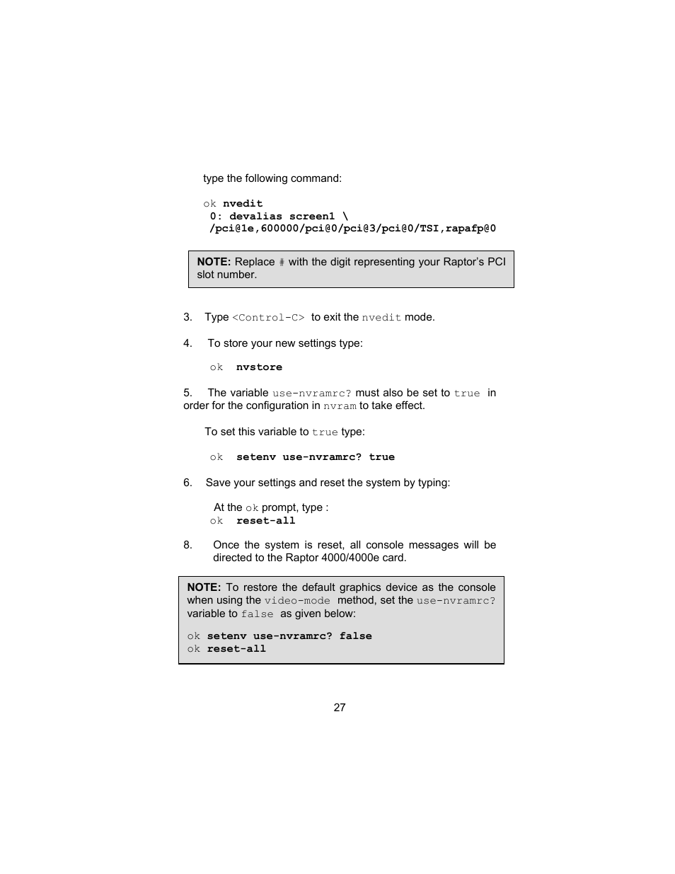 Tech Source Raptor 4000 (for Solaris) User Manual | Page 31 / 41