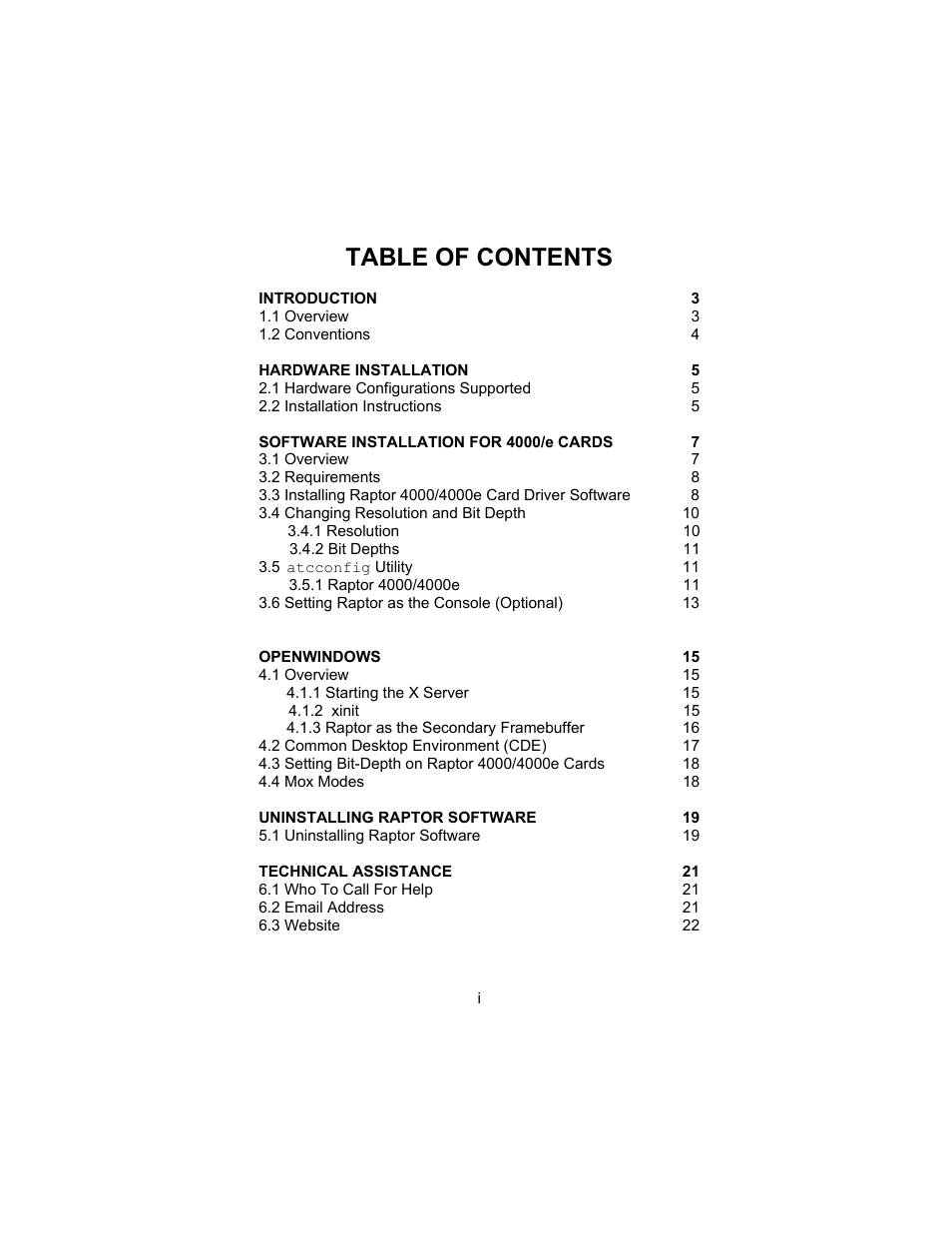 Tech Source Raptor 4000 (for Solaris) User Manual | Page 5 / 41