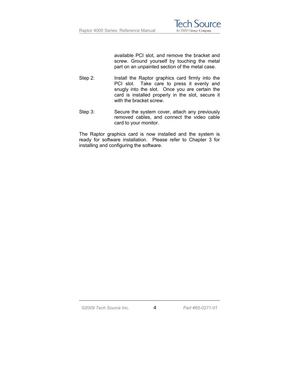 Tech Source Raptor 4000 Series (for Linux) User Manual | Page 10 / 64