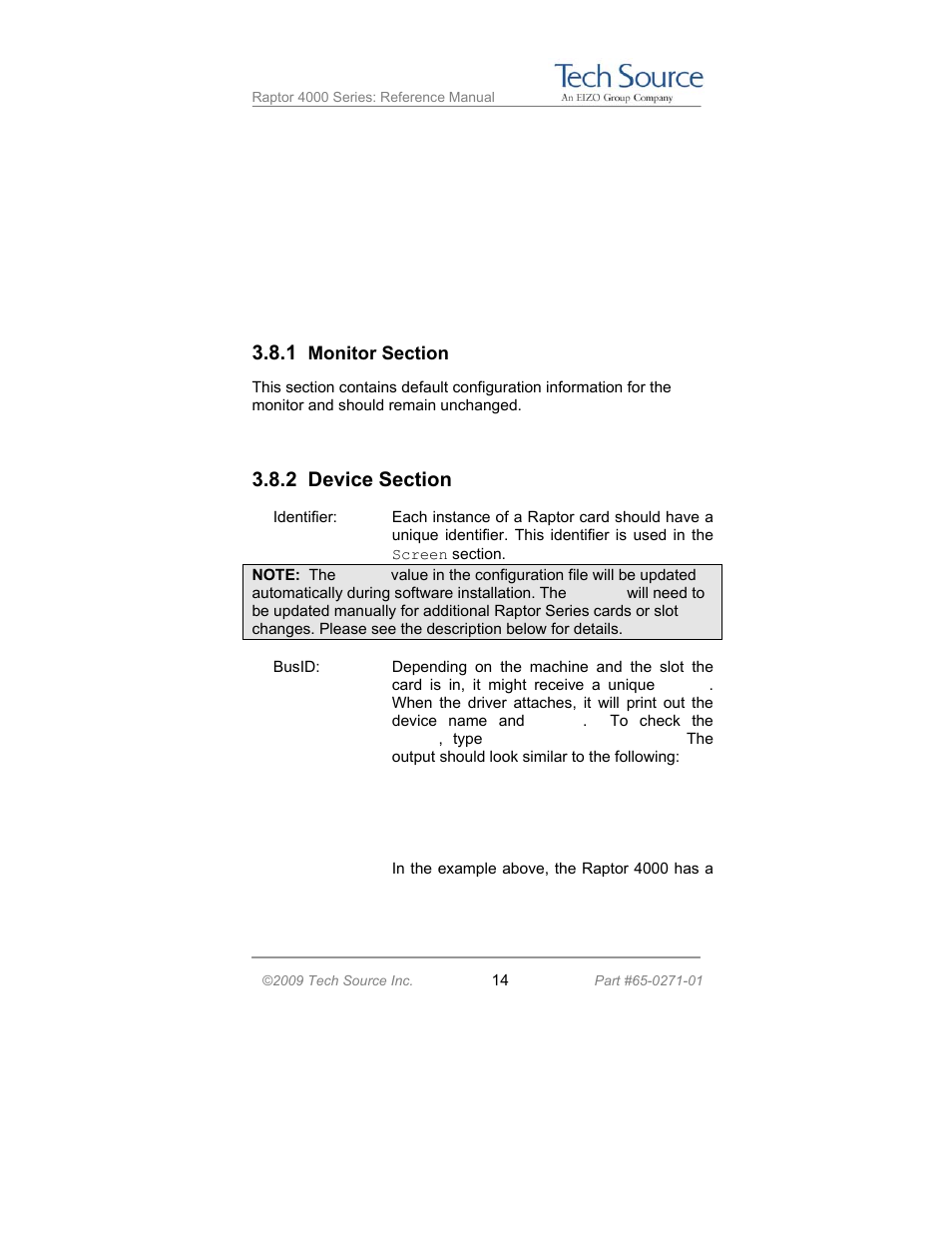 Tech Source Raptor 4000 Series (for Linux) User Manual | Page 20 / 64