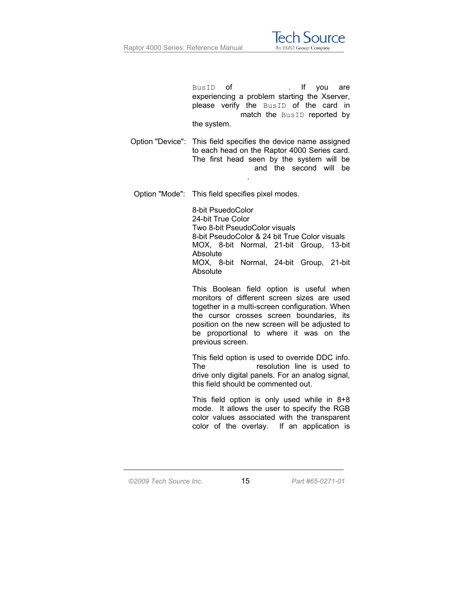 Tech Source Raptor 4000 Series (for Linux) User Manual | Page 21 / 64