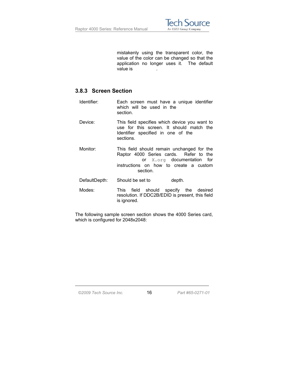 Tech Source Raptor 4000 Series (for Linux) User Manual | Page 22 / 64